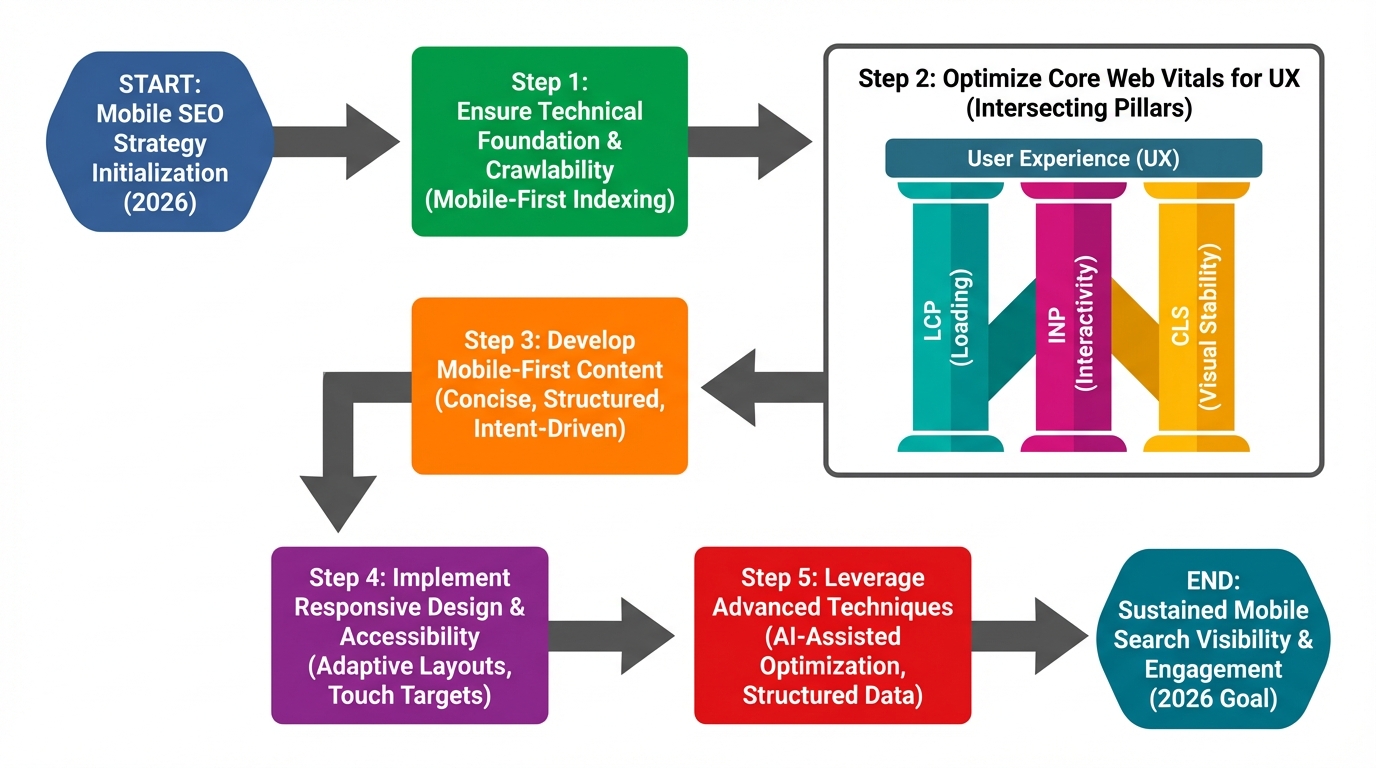 relationship:Visual breakdown of Core Web Vitals showing LCP, INP, and CLS as intersecting pillars of user experience